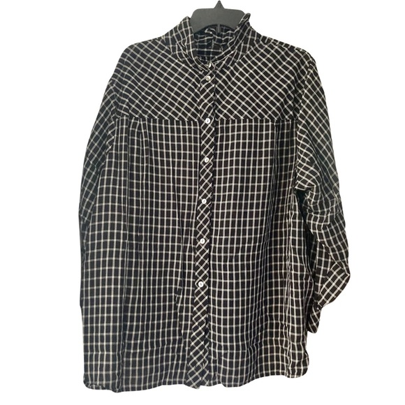 J. Jill Plaid Button Back Longline Tunic Top Sz 3X - Picture 3 of 7